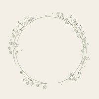 Floral pattern circle blackboard. AI generated Image by rawpixel.