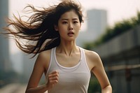 Japanese girl exercise adult determination architecture. AI generated Image by rawpixel.
