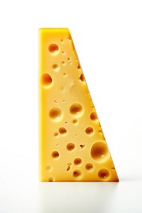 A Slice of cheese food parmigiano-reggiano white background. AI generated Image by rawpixel.