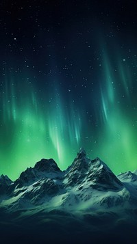 Mountains outdoors nature aurora design