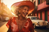 Cuban elder woman laughing portrait adult. AI generated Image by rawpixel.