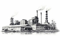 Factory architecture building smoke. AI generated Image by rawpixel.