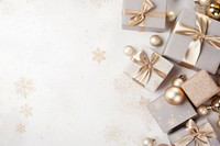 Neutral Christmas frame christmas backgrounds gift. AI generated Image by rawpixel.