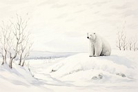 Polar bear and snow wildlife cartoon animal. AI generated Image by rawpixel.