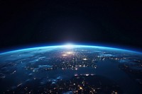 Earth planet space night. AI generated Image by rawpixel.