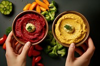 Hummus food vegetable yellow. AI generated Image by rawpixel.