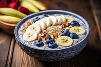 Fruit blueberry breakfast banana. AI generated Image by rawpixel.