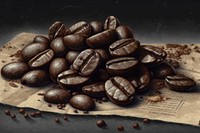 Coffee beans coffee coffee beans chocolate. AI generated Image by rawpixel.