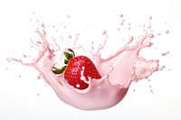 Strawberry milk splash fruit plant food. AI generated Image by rawpixel.