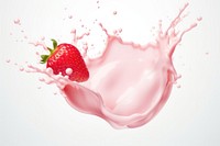 Strawberry milk splash fruit food freshness. AI generated Image by rawpixel.