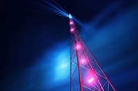 Telecommunication industry technology lighting tower. AI generated Image by rawpixel.