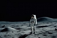 Astronaut space moon astronomy. AI generated Image by rawpixel.