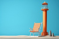 Beach chair architecture lighthouse furniture. AI generated Image by rawpixel.