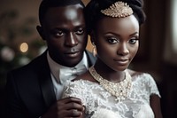 African wedding bride necklace. AI generated Image by rawpixel.