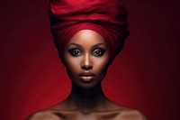 African woman portrait turban adult. AI generated Image by rawpixel.