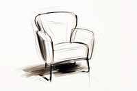 Chair drawing chair furniture. AI generated Image by rawpixel.