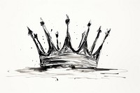 Crown drawing sketch crown. AI generated Image by rawpixel.