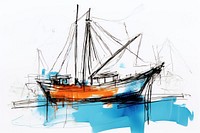 Boat drawing boat sailboat. AI generated Image by rawpixel.