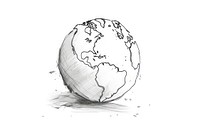 Earth drawing planet sketch. AI generated Image by rawpixel.