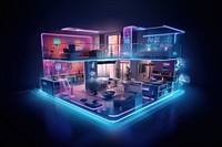 Home lighting architecture illuminated. AI generated Image by rawpixel.