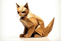 Cat origami art mammal. AI generated Image by rawpixel.
