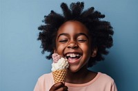African American girl cheerful laughing dessert. AI generated Image by rawpixel.