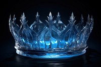 Crown crown crystal blue. AI generated Image by rawpixel.