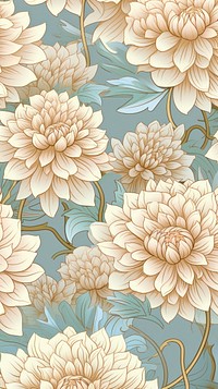 Dahlia flower art wallpaper pattern. AI generated Image by rawpixel.
