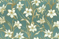 Jasmine flower wallpaper pattern plant. AI generated Image by rawpixel.