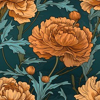 Marigold flower art wallpaper pattern