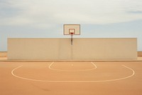 Basketball sports architecture exercising. 