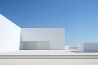 White minimal architecture building background white sunlight outdoors. AI generated Image by rawpixel.