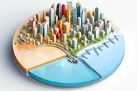Smart cities chart city advertisement. AI generated Image by rawpixel.