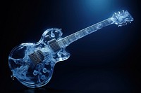 Guitar guitar blue illuminated. AI generated Image by rawpixel.
