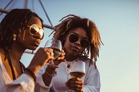 African American glasses adult party. AI generated Image by rawpixel.