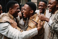 African adult happy men. AI generated Image by rawpixel.