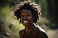 African American women smile laughing accessories. AI generated Image by rawpixel.