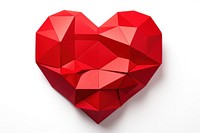 Heart paper heart white background. AI generated Image by rawpixel.
