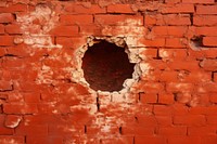 Brick wall hole old red. AI generated Image by rawpixel.