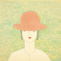 A woman wear hat painting portrait drawing. AI generated Image by rawpixel.
