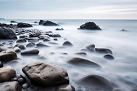 Seascape rock outdoors horizon. AI generated Image by rawpixel.