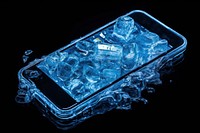 Phone frozen phone blue. AI generated Image by rawpixel.