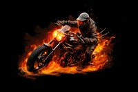 Motorcycle sport motorcycle fire vehicle. AI generated Image by rawpixel.