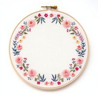 Little Easter round border embroidery pattern textile. AI generated Image by rawpixel.