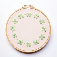 Lucky clover circle border embroidery pattern creativity. AI generated Image by rawpixel.