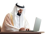 Saudi laptop computer adult. AI generated Image by rawpixel.