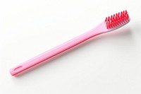 Pink toothbrush with toothpaste tool white background cleaning. AI generated Image by rawpixel.