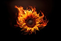 Sunflower sunflower fire burning. AI generated Image by rawpixel.