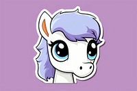 Pony cartoon sticker representation. AI generated Image by rawpixel.