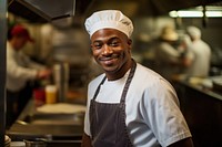 African american male chef restaurant standing. AI generated Image by rawpixel.